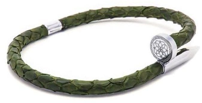 Bracelet Green Python (Genuine Python Leather)