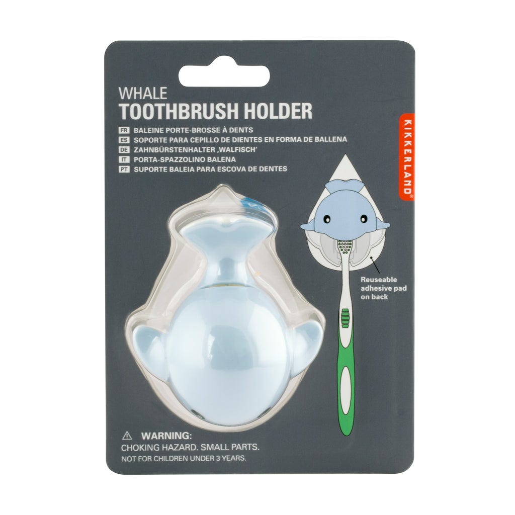 Whale Toothbrush Holder Gray/Blue