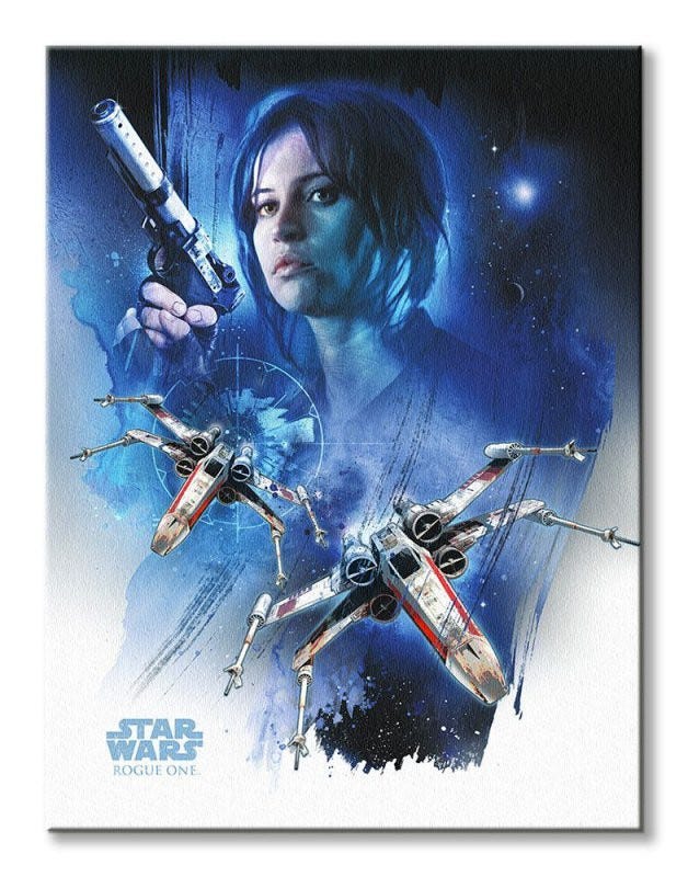 Star Wars Rogue One - Jyn & X-Wings (Canvass Print)