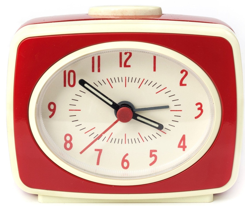 Small Classic Alarm Clock Red