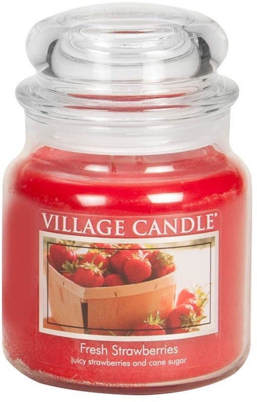 Candle Jar Fresh Strawberries 390G - Village