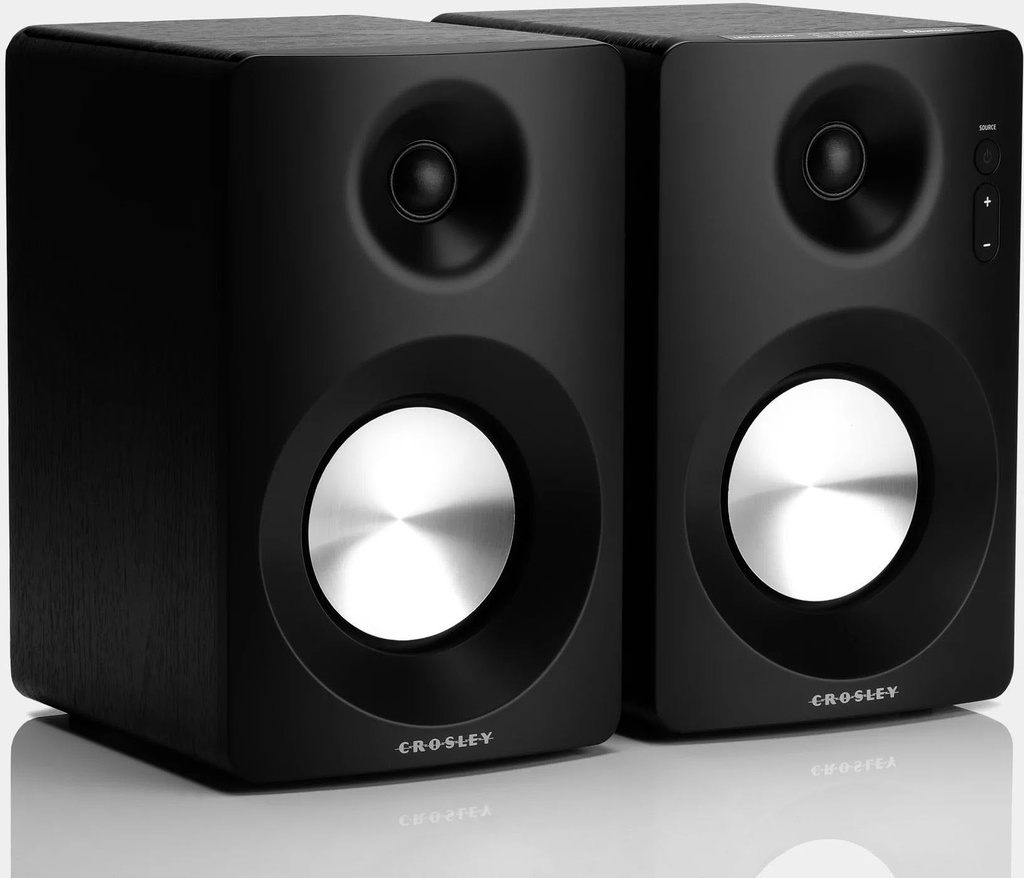 CROSLEY STEREO POWERED SPEAKERS - BLACK