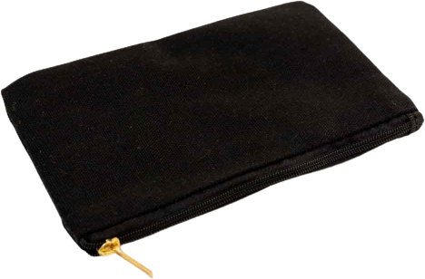 Small blank canvas cosmetic bag - Black