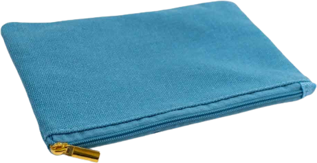Small blank canvas cosmetic bag - Pastel Blue