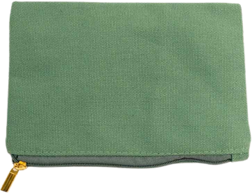 Small blank canvas cosmetic bag - Pastel Green