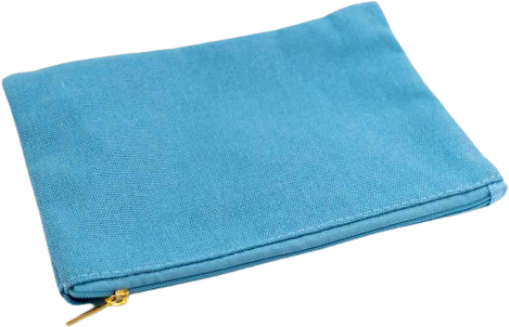 Medium blank canvas cosmetic bag - Pastel Blue