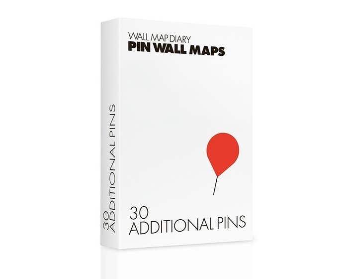 Additional Pins for Wall Map Diary (Red)