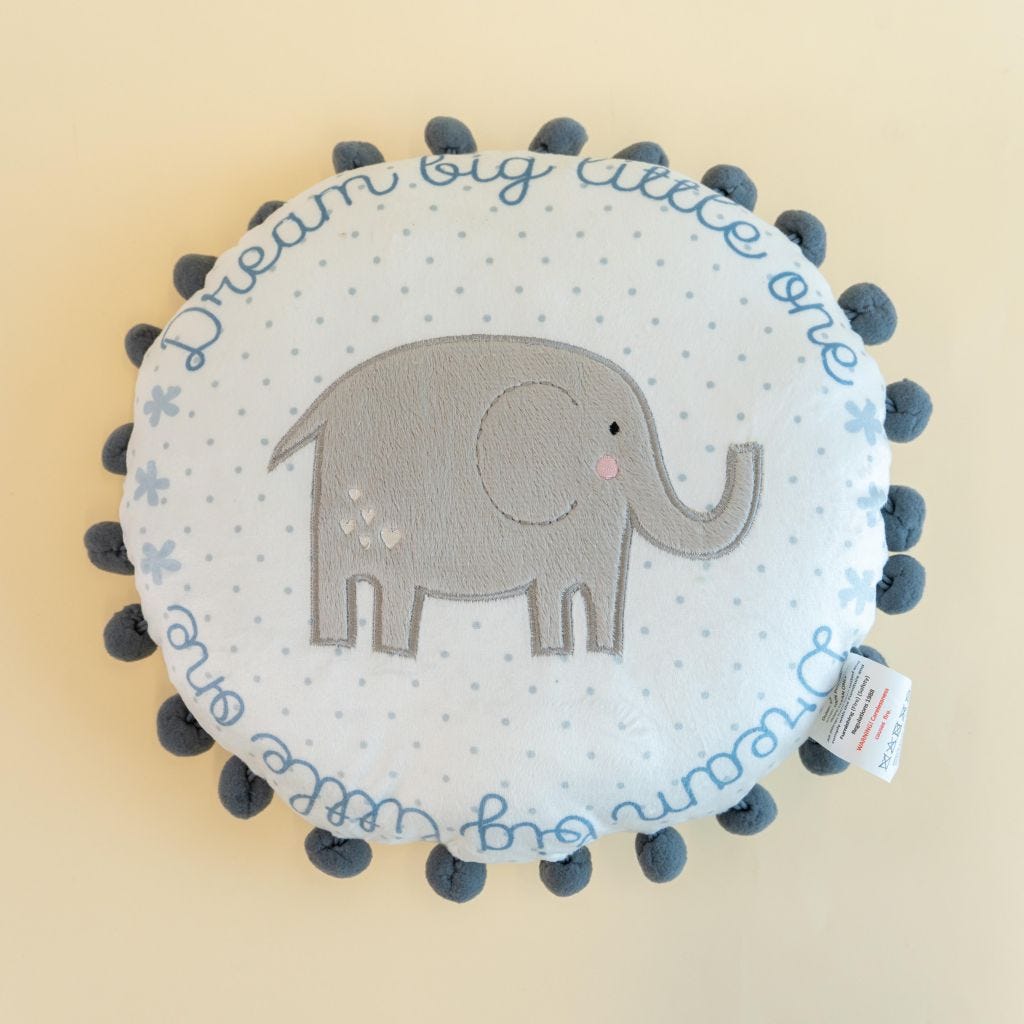 Petit Cheri Round Bobbly Cushion - Blue