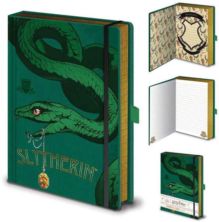 Harry Potter - Intricate Houses Slytherin (Premium A5 Notebook)