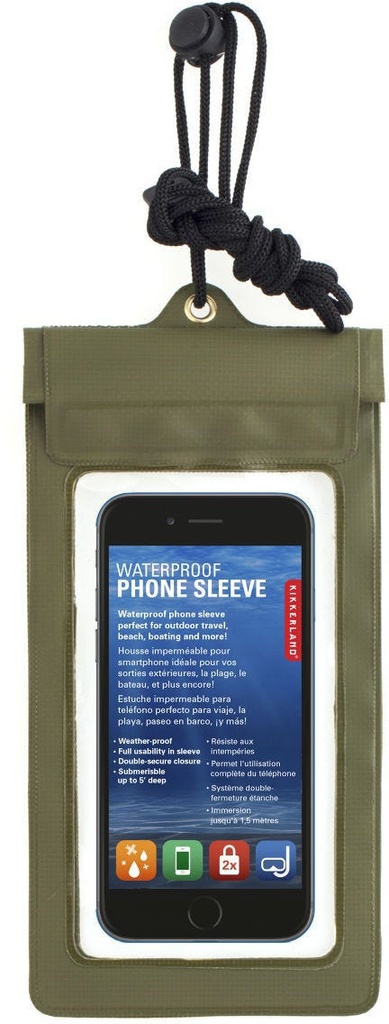 Green Waterproof Phone Sleeve