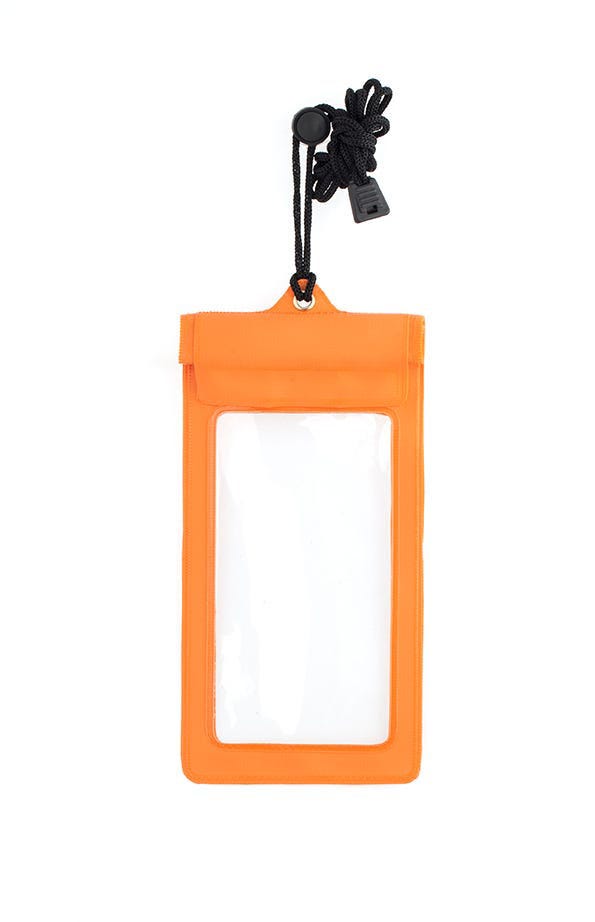 Orange Waterproof Phone Sleeve