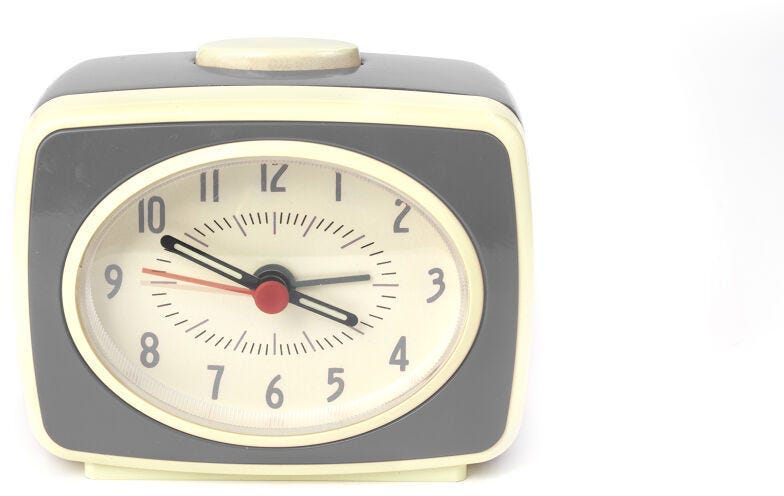 Small Classic Alarm Clock Grey