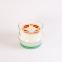 13 Oz Large Green Glass Candle - Orangerie