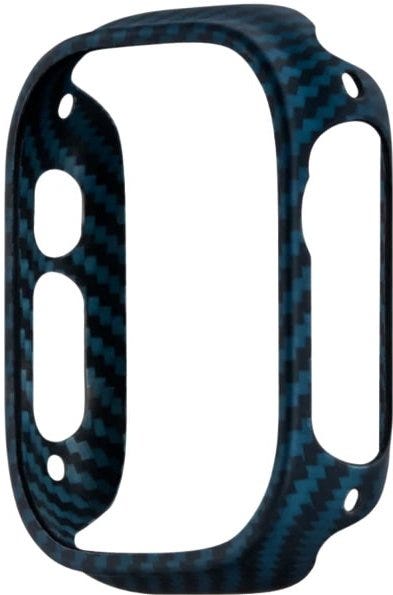 Pitaka Carbon Fiber Air Case for Apple Watch Ultra/Ultra2 ï¼ˆ49mm ) Black/Blue (Twill)
