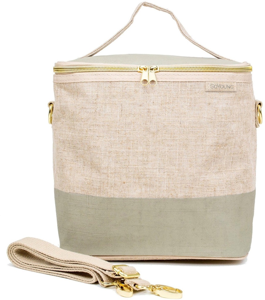 Cement Colour Block Petite Lunch Poche
