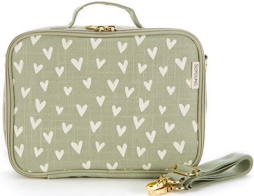 Little Hearts Sage Lunch Bag