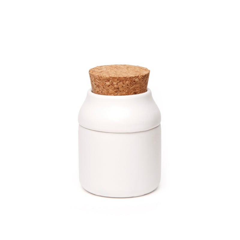 Herb Grinder + Jar Small White