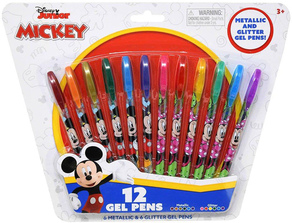 Fancy Gel Ink Pen Mickey & Minnie Set Of 12 On Card