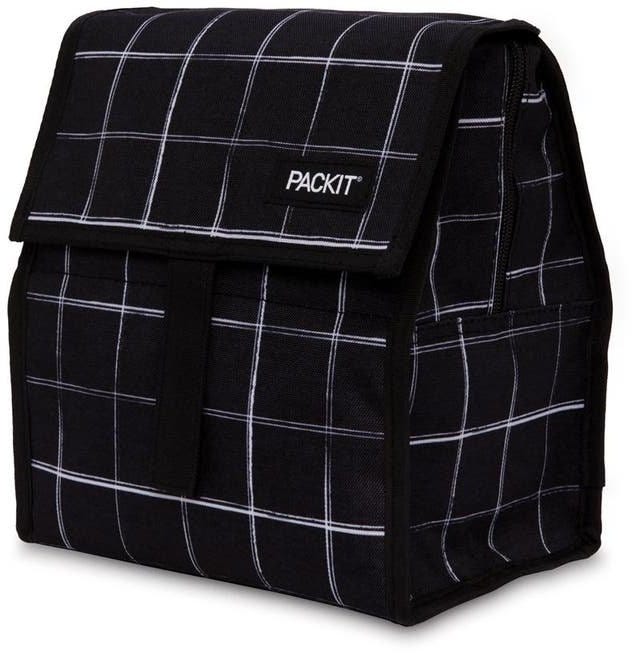 Lunch Bag Black Grid