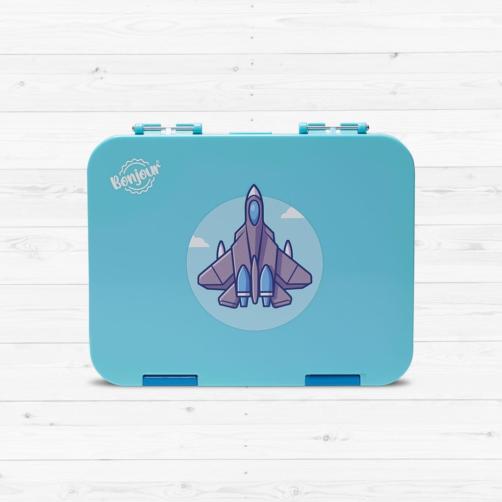 Lunch Box Bonjour Tiff Box Bento, 6/4 CMPT, Blue Jet