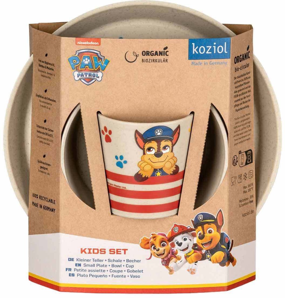 CONNECT PAW PATROL SMALL PLATE + BOWL + CUP 8040713