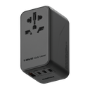 Momax 1-World 140W Gan 4 Ports Ac Travel Adapter Including 140W Usb-C To Usb-C Cable