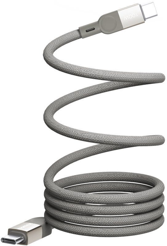 Momax Elite Mag Link 100W USB-C To USB-C Magnetic Cable 1M - Titanium