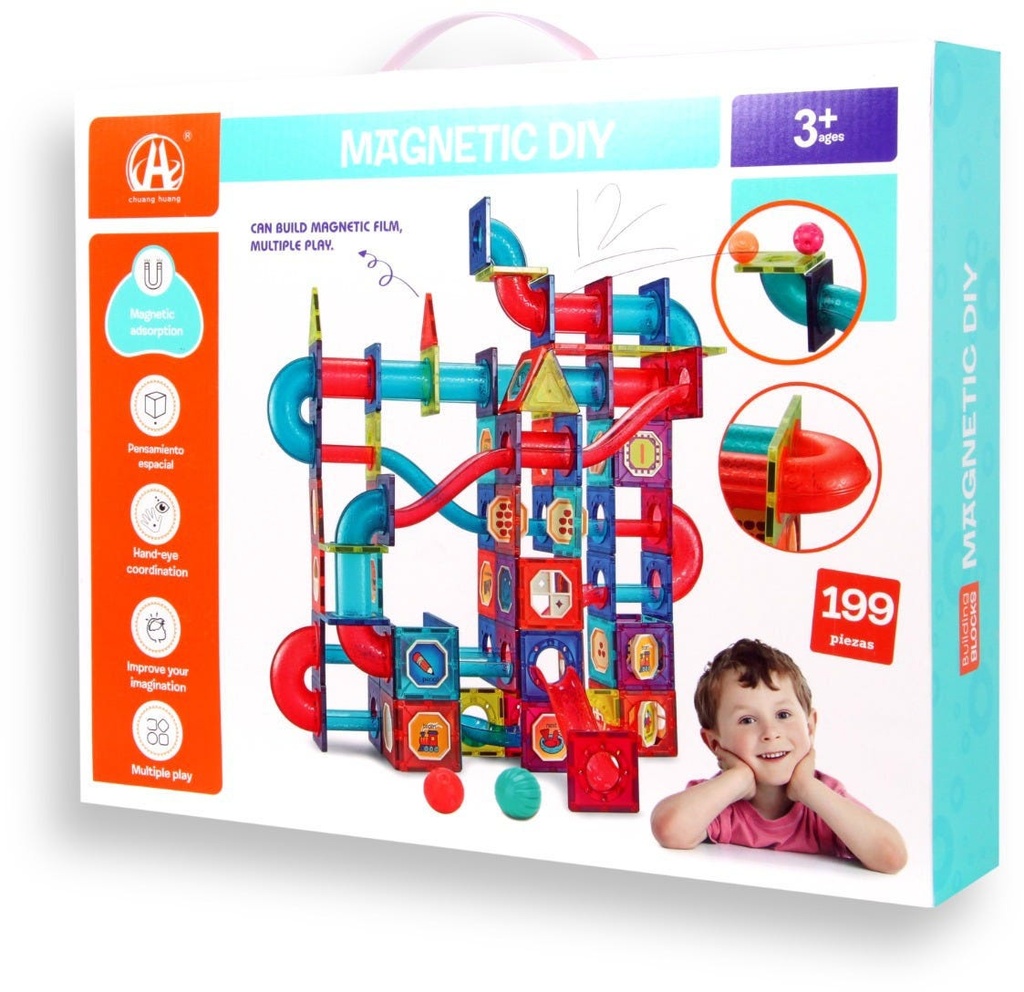 Block Set Magnetic DIY - 199 pcs
