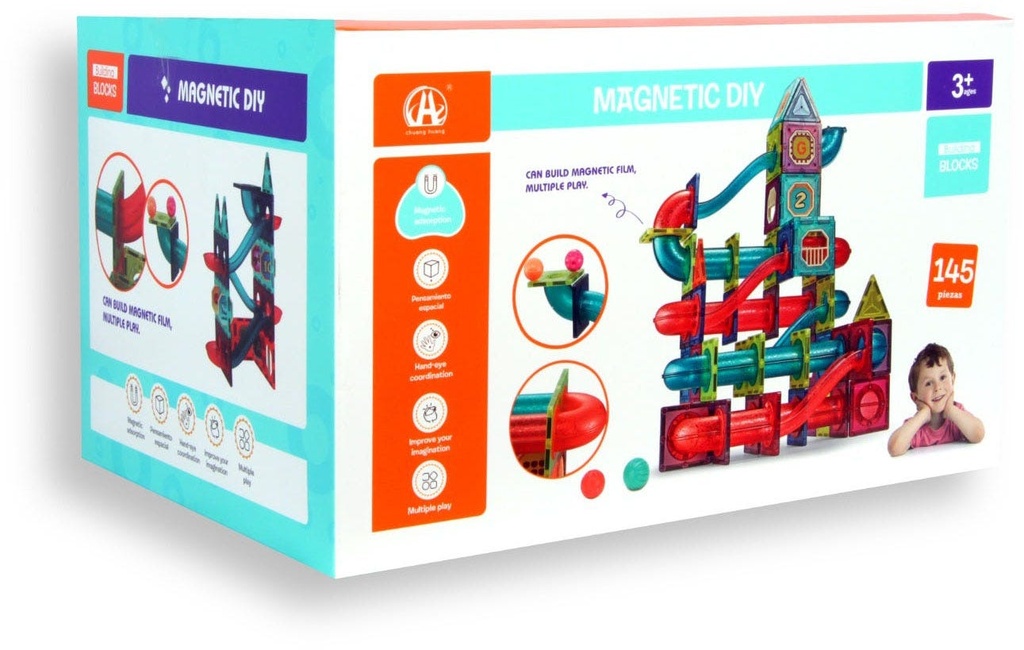 Block Set Magnetic 145pcs