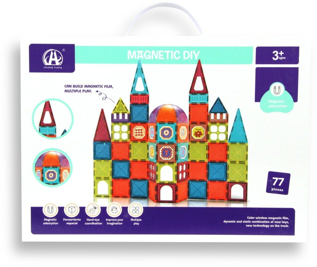 Block Set Magnetic DIY 77pcs