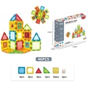Magnetic construction blocks 46 pcs