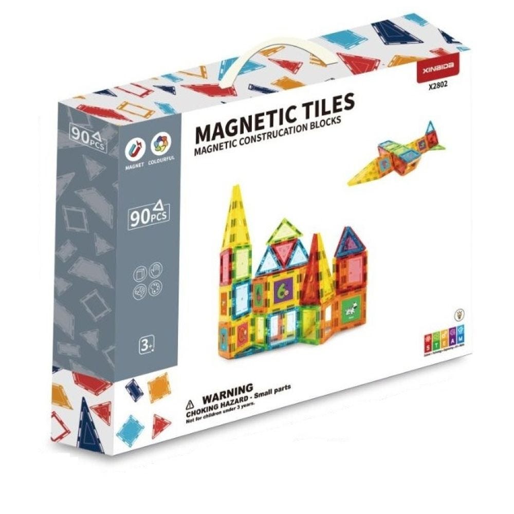 Magnetic construction blocks 90 pcs
