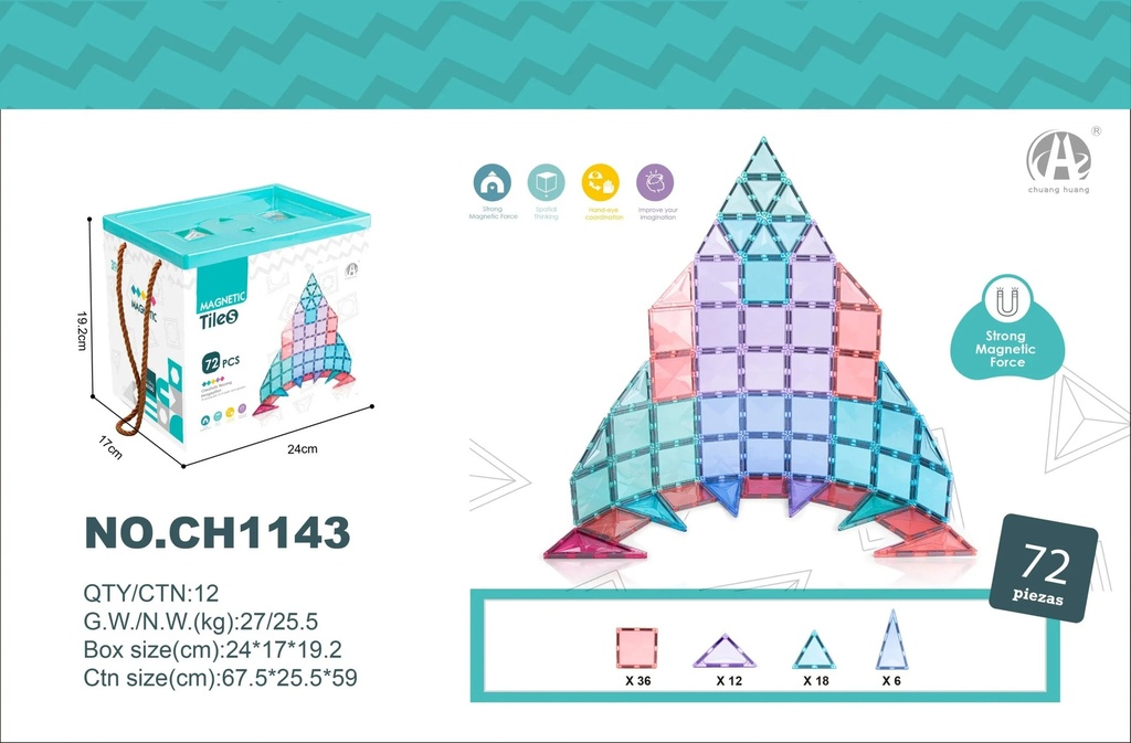 Diamond surface colored window magnetic sheet 72P