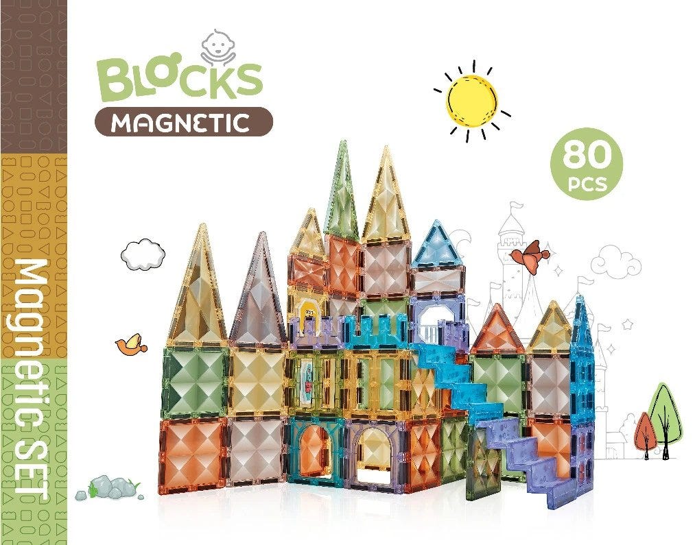 Magnetic Diamond building blocks 80pcs
