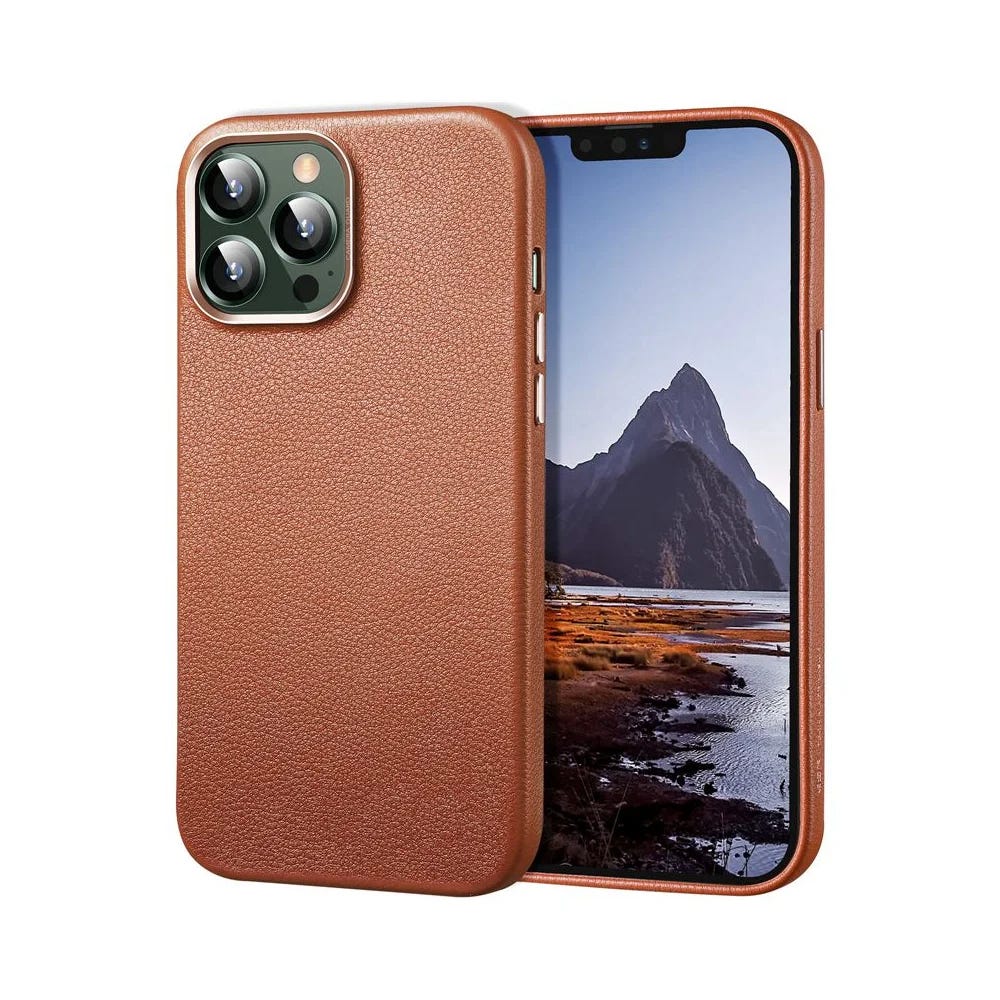 ESR Metro Leather Case HaloLock iPhone 13Pro 6.1 Brown
