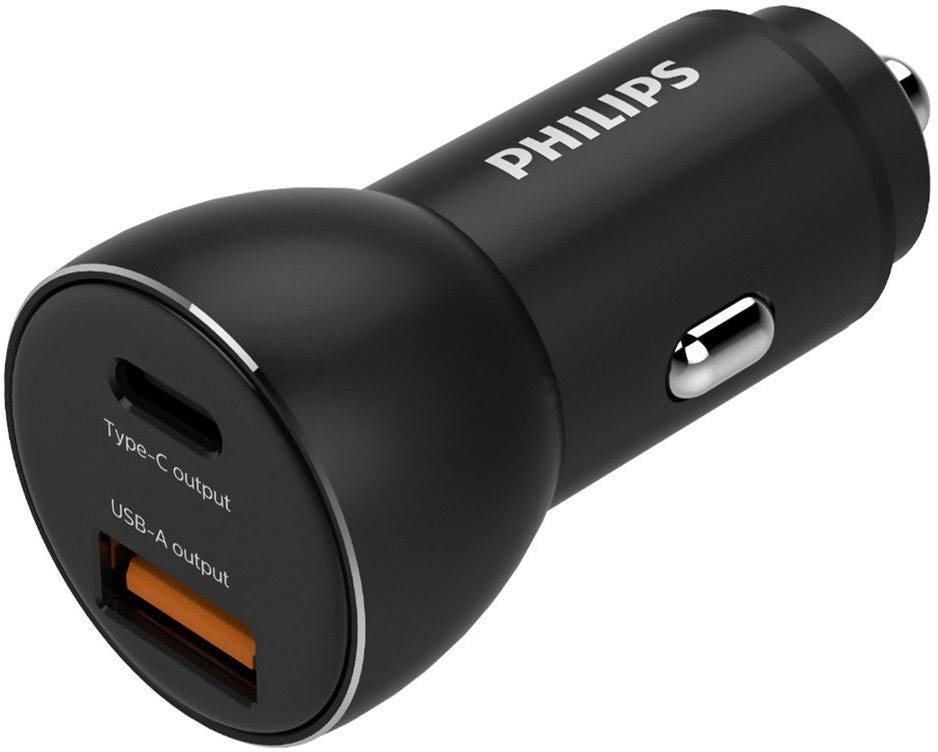 Philips 30W PD+QC Car Charger -DLP2521/00 Black