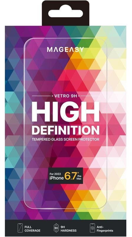 Switcheasy vetro 9h High Definition Tempered Glass Screen Protector for iPhone 14 Pro Max.