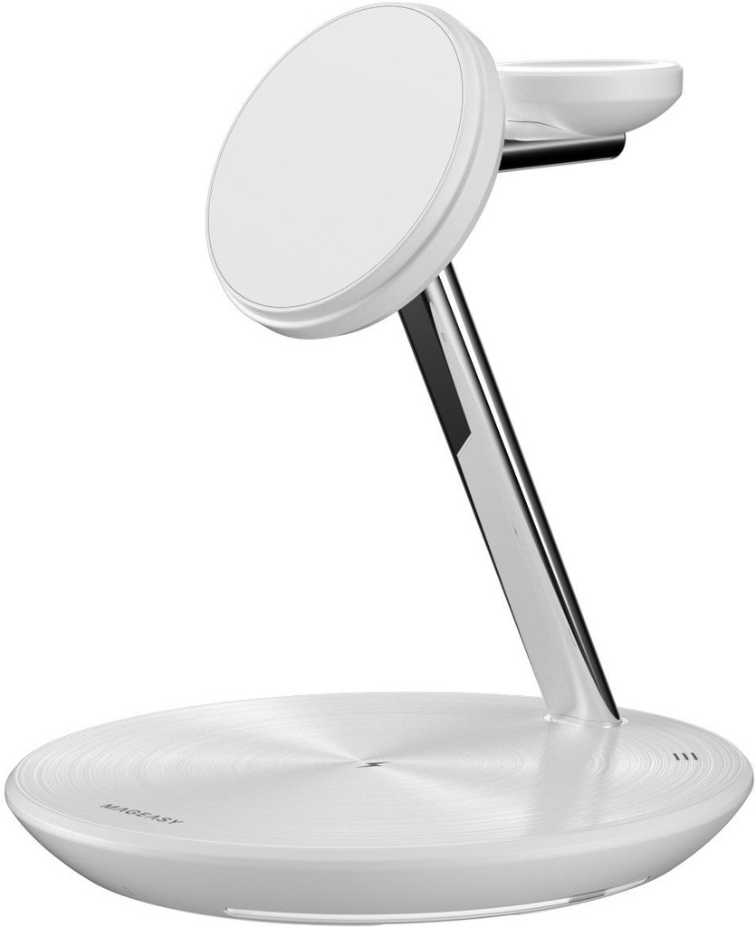 Mageasy PowerStation 5 in 1 Magnetic Wireless Charging Stand - White