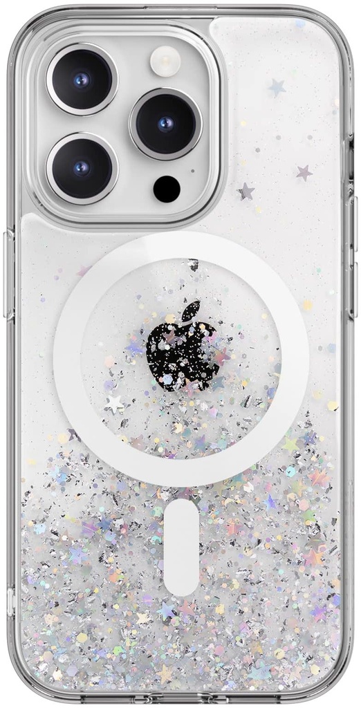 Switcheasy Starfield Magsafe Sparkling Glitter Resin Case For iPhone 15 6.1 Pro Transparent