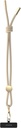 Mageasy Wrist Strap with Strap Card 6mm for Smartphones - Beige