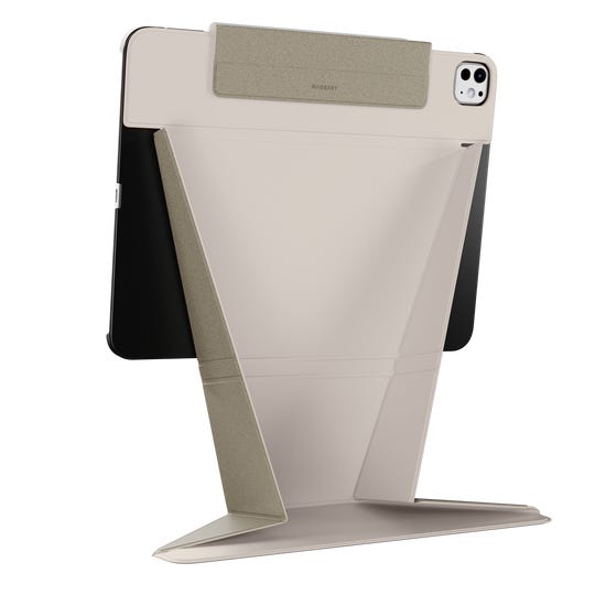 MAGEASY Lift Standing & Folding Folio Case for 2024 iPad Pro 13" M4 - Starlight White