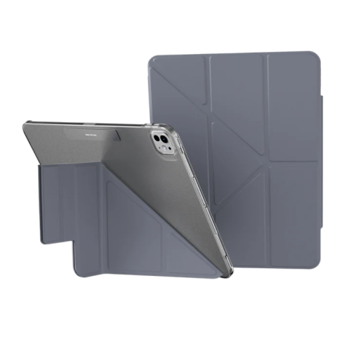MAGEASY Facet Folding Folio Case for iPad Air 13", M2, stain-resistan- Alaskan Blue
