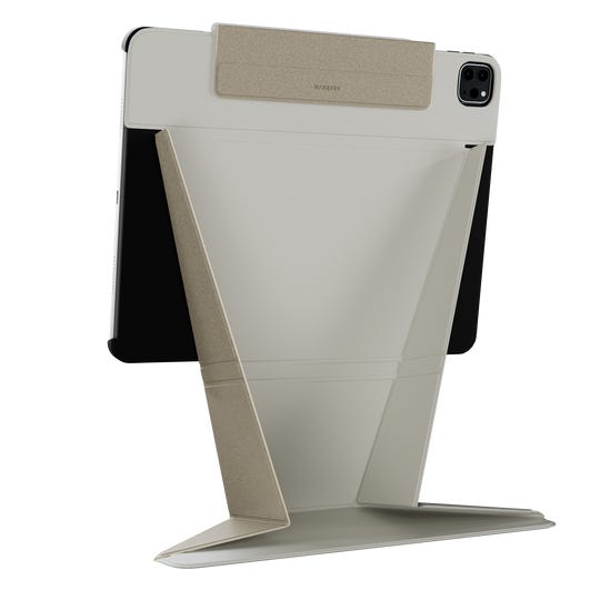 MAGEASY Facet Folding Folio Case for iPad Air 13", M2, stain-resistan, Gray Starlight