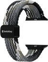 SwitchEasy Candy Braided Nylon Watch Loop with Magnetic Lock for Apple Watch S4~S9 38/40/41mm,Black