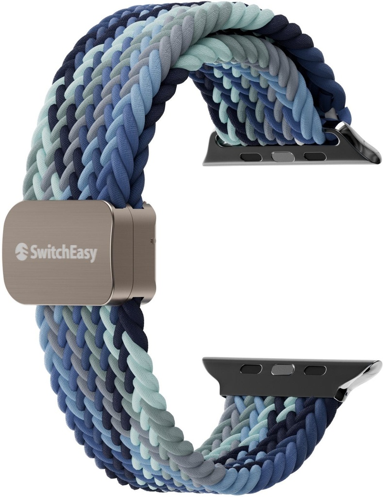SwitchEasy Candy Braided Nylon Watch Loop with Magnetic Lock for Apple Watch S4~S9 38/40/41mm-Ocean