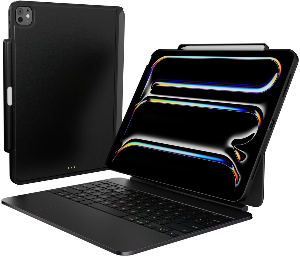 Leather Magnetic Case for 2024 iPad Pro 13" M4-Fully compatible with Apple Magic Keyboard Leather-B