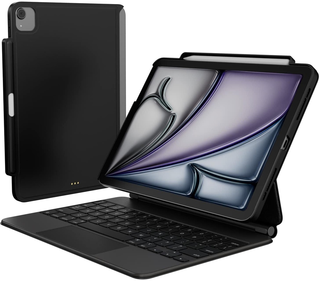Leather Magnetic Case for 2024 iPad Air 11"M2/2022~2020 iPad Air 10.9"/2022~2018 iPad Pro 11" Black