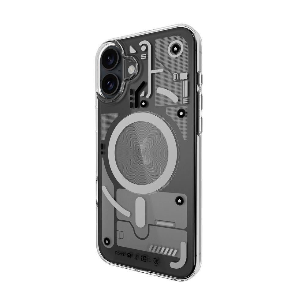 MAGEASY X Ray MagSafe 3D Patterned Shockproof Case for 2024 iPhone 16 6.7