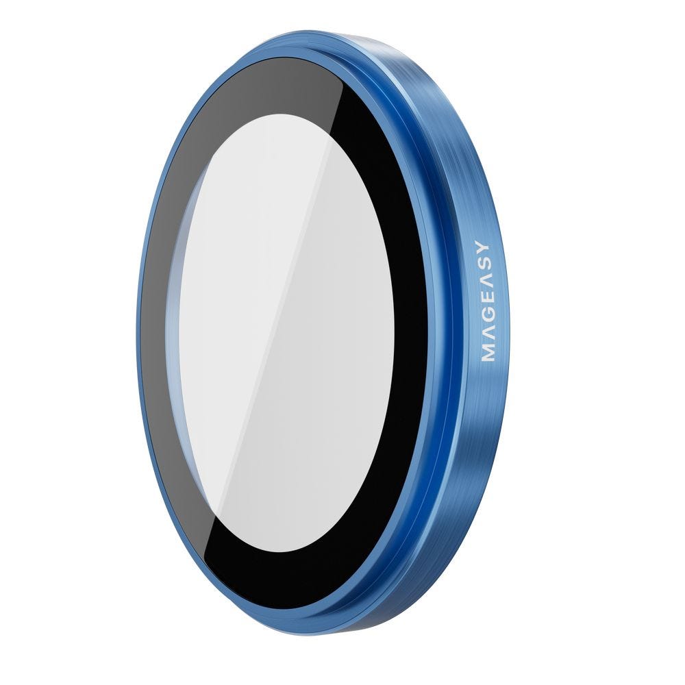 Mageasy Lenz Sapphire Lens Protector For 2024 Iphone 16 6.1/6.7, High Transparency Blue