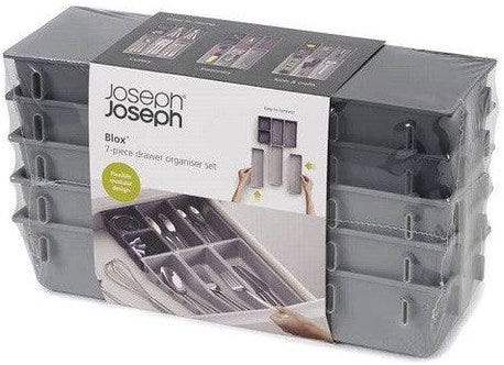 Blox Drawer Organiser Set Grey 7 Pcs